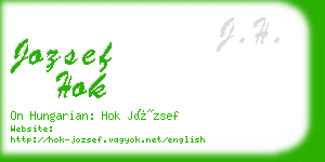 jozsef hok business card